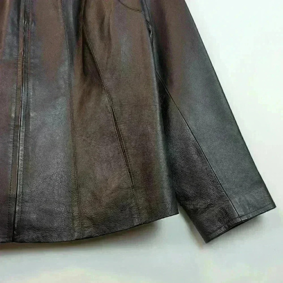East 5th Brown Genuine Leather Jacket Women's Size 1 Extra - Picture 3 of 15